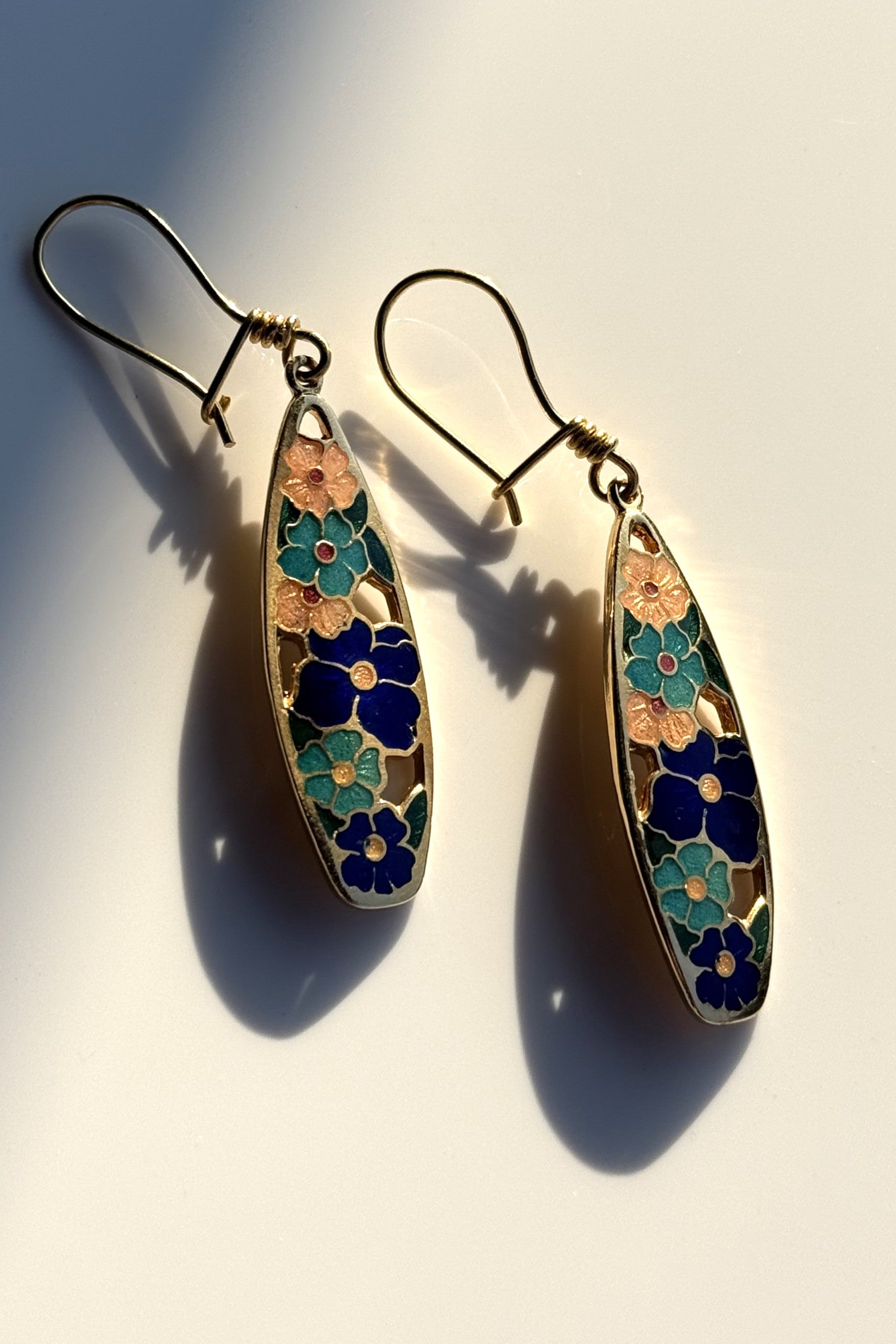 Emaille-Ohrringe, handgefertigt